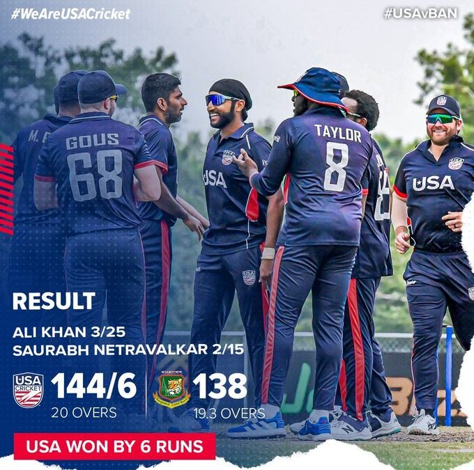 USA beats Bangladesh twice in historical T20 Series win